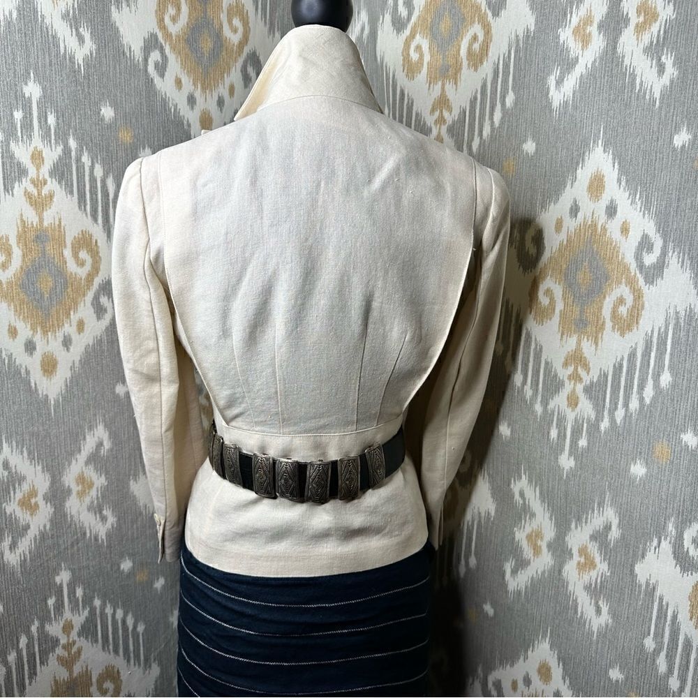 Ralph Lauren Blue Label South Shore Linen Jacket in Cream - Picture 7 of 16